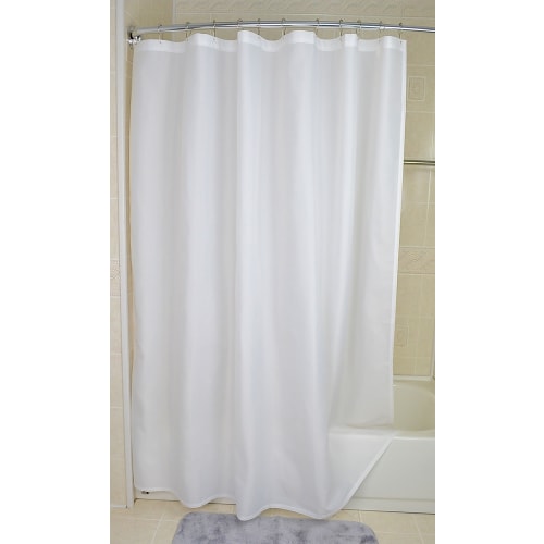 Nylon Shower Curtain Liner, 72"x72", White